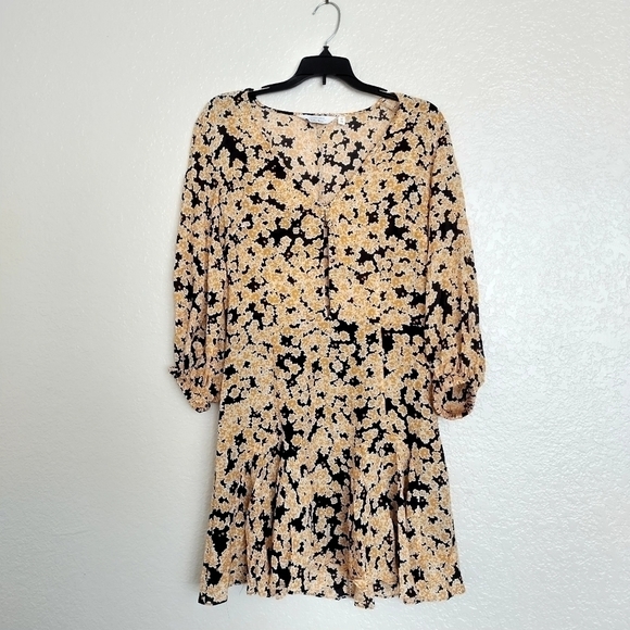 & other stories Floral Modal Blend Mini Dress sz 6 - Picture 1 of 7